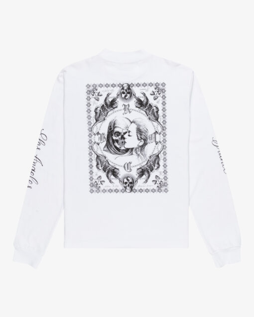 Camiseta RVCA Hombre manga larga CHEFS KISS LS WHITE Ref. EVYVT00229 blanca