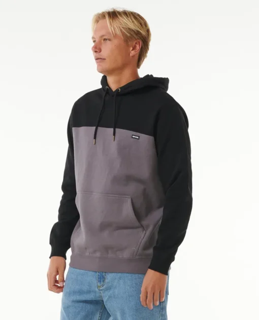 Sudadera de hombre RIP CURL con capucha SURF REVIVAL HOOD Ref. 062MFL gris y negro