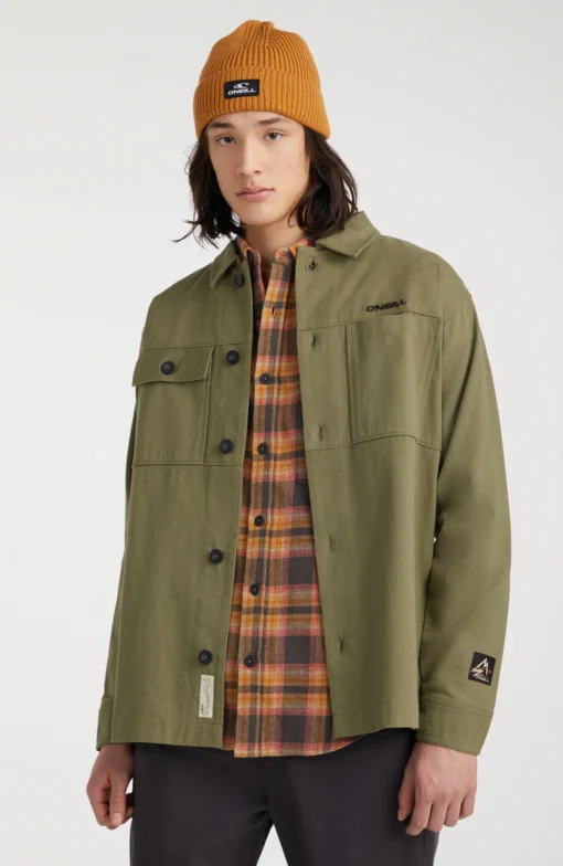 Sobrecamisa de Manga larga Hombre O´NEILL TRVLR SERIES ref-2650024-DEEP LICHEN GREEN-kaki