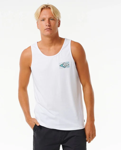 Camiseta RIP CURL hombre tirantes TRADITIONS TANK Ref. 0F9MTE tropical white -blanca