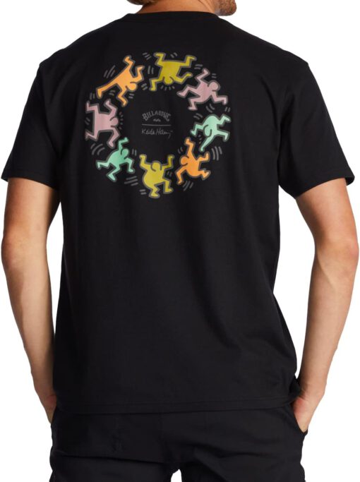 Camiseta BILLABONG para hombre manga corta BASH SS ref-ABYZT01481 negro con dibujo en la espalda