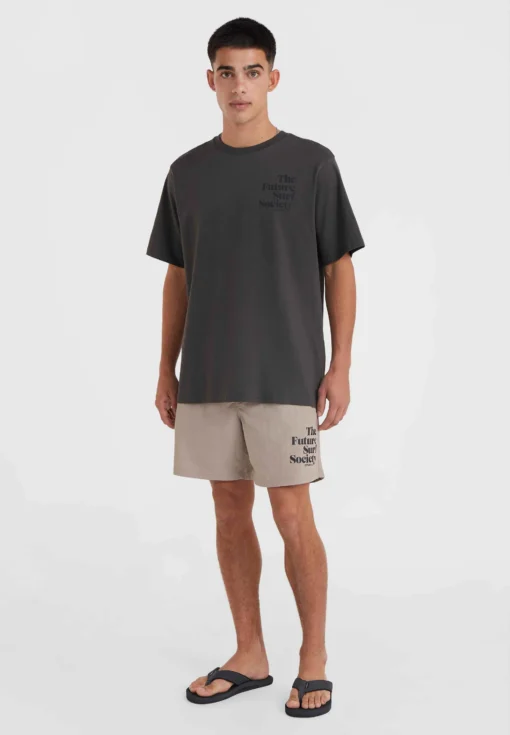 Camiseta O´NEILL manga corta FUTURE SURF SOCIETY Ref-2850164 casual wear men-RAVEN-gris oscuro