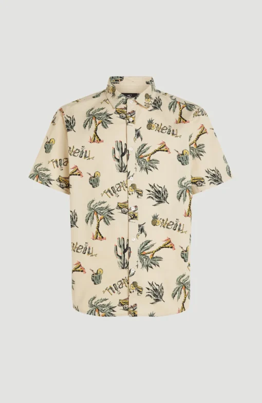 Camisa de Manga Corta Hombre O´NEILL MIX&MATCH ESTAMPADO ref-2650027 Beige venice beach