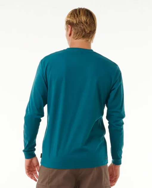 Camiseta Hombre RIP CURL manga larga SURF REVIVAL HOFFMAN ref-0K2MTE Azul petróleo