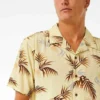 Camisa RIP CURL de Manga corta SURF REVIVAL FLORAL Ref. 031MSH vintage yellow -amarillo estampado