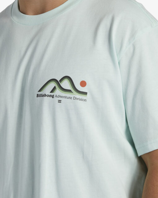 Camiseta BILLABONG para hombre manga corta RANGE SS ref-ABYZT02299 verde menta con dibujo
