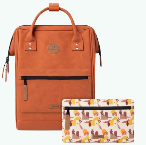 MOCHILA -BOLSO CABAIA TANTA ref-CAB349FVKE TWO POCKETS-Terracota