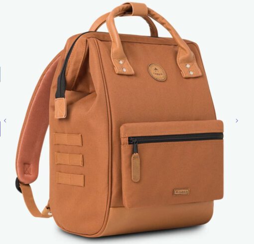 MOCHILA -BOLSO CABAIA TURIN ref-CAB296GXWP-TWO POQUETS Camel