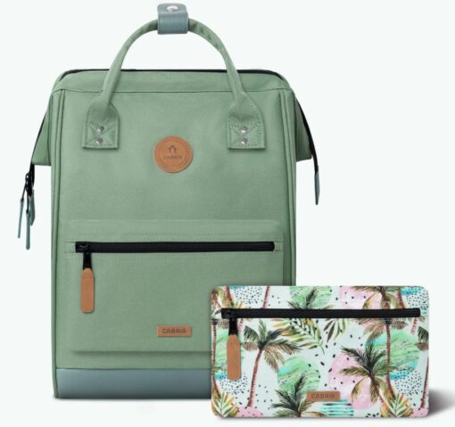 MOCHILA -BOLSO CABAIA SEVILLE ref-BAGS21 -ADVENTURER TWO POCKETS-GREEN -verde