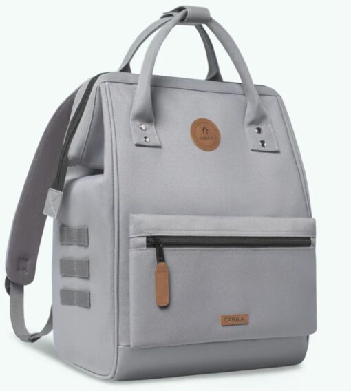 MOCHILA -BOLSO CABAIA POITIERS ref-CAB766AUCV -TWO POCKETS GREY-gris