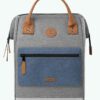 MOCHILA -BOLSO CABAIA NEW YORK ref-BAGS21adventurer TWO POCKETS GREY MELANGED-gris claro