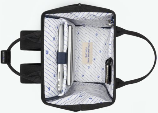 MOCHILA -BOLSO CABAIA BERLIN ref-BAGS21-ADVENTURER -TWO POCKETS BLACK-negro