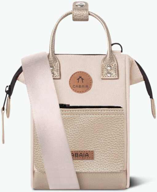  BOLSO CABAIA BANDOLERA NANO ALGIERS ref-CAB772RPHK-LIGHT BROWN -ONE POCKETS rosa palo