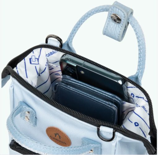 BOLSO CABAIA BANDOLERA NANO PAROS ref-CAB967KANT-BABY BLUE ONE POCKETS azul cielo