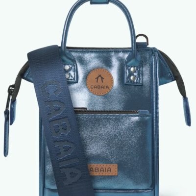 BOLSO CABAIA BANDOLERA MINI LARISSA ref-CAB723AZZD-ONE POCKETS NAVY IRIDESCENT-azul brillante