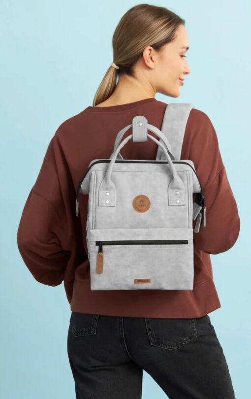 MOCHILA -BOLSO CABAIA REIMS ref-CAB274MUQF -TWO POCKETS LIGHT PURPLE-gris claro