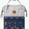 MOCHILA -BOLSO CABAIA REIMS ref-CAB274MUQF -TWO POCKETS LIGHT PURPLE-gris claro