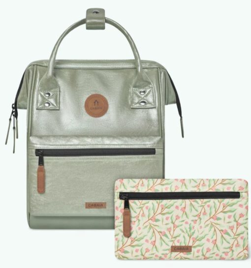 MOCHILA -BOLSO CABAIA RIVERDALE ref-CAB674CKVR TWO POCKETS GREEN IRIDESCENT-verde brillante