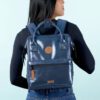 MOCHILA -BOLSO CABAIA LARISSA ref-CAB373AMTN -TWO POCKETS NAVY IRIDESCENT-azul brillante