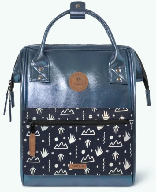 MOCHILA -BOLSO CABAIA LARISSA ref-CAB373AMTN -TWO POCKETS NAVY IRIDESCENT-azul brillante
