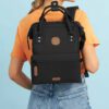 MOCHILA -BOLSO CABAIA BERLIN ref-BAGS21 ADVENTURER TWO POCKETS BLACK-Negro