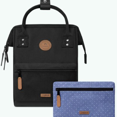 MOCHILA -BOLSO CABAIA BERLIN ref-BAGS21 ADVENTURER TWO POCKETS BLACK-Negro