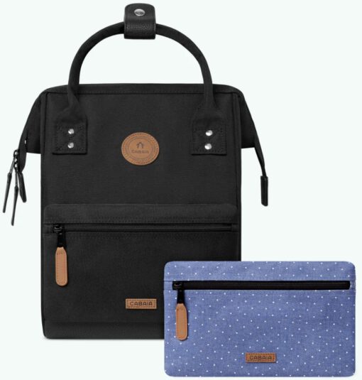 MOCHILA -BOLSO CABAIA BERLIN ref-BAGS21 ADVENTURER TWO POCKETS BLACK-Negro