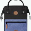 MOCHILA -BOLSO CABAIA BERLIN ref-BAGS21 ADVENTURER TWO POCKETS BLACK-Negro