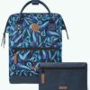 MOCHILA -BOLSO CABAIA FONTAINEBLEAU ref-CAB276HAA TWO POCKETS MULTICO BLUE-estampada colores