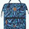 MOCHILA -BOLSO CABAIA FONTAINEBLEAU ref-CAB276HAA TWO POCKETS MULTICO BLUE-estampada colores