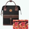 MOCHILA -BOLSO CABAIA MANAGUA ref-CAB923KRCR TWO POCKETS BLACK-negro