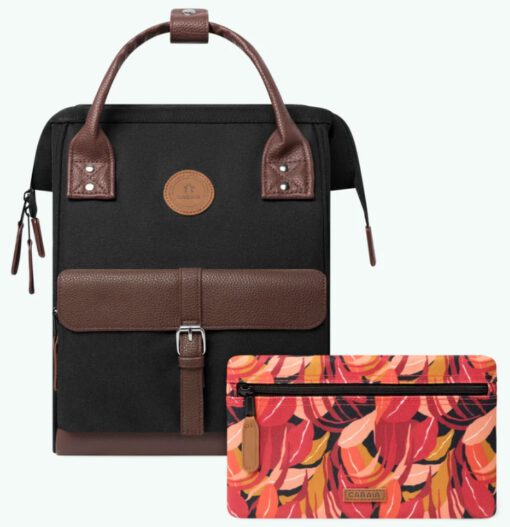 MOCHILA -BOLSO CABAIA MANAGUA ref-CAB923KRCR TWO POCKETS BLACK-negro