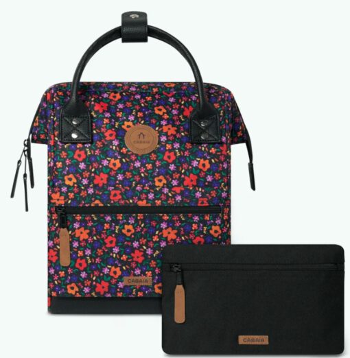 MOCHILA -BOLSO CABAIA MAUPITI ref-CAB324RVPJ TWO POCKETS MULTI CO Flores de colores