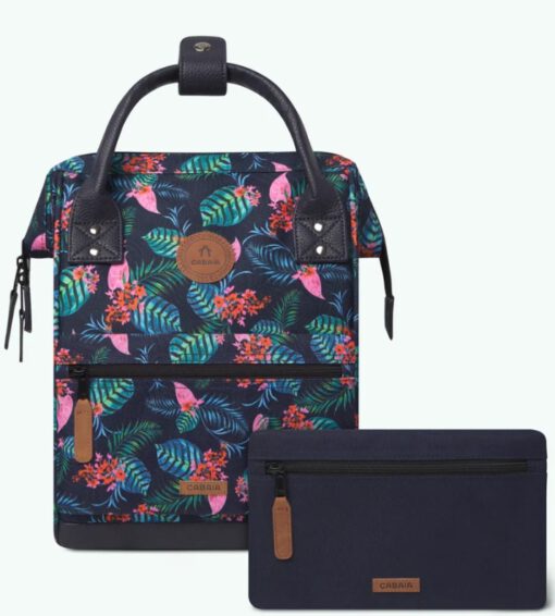 MOCHILA -BOLSO CABAIA ORAN ref-CAB996UTGV TWO POCKETS MULTICO flores