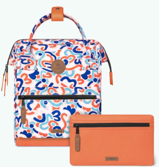 MOCHILA -BOLSO CABAIA HOI AN ref-CAB936TVZN TWO POCKETS MULTICO estampado
