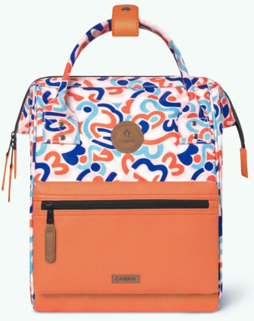 MOCHILA -BOLSO CABAIA HOI AN ref-CAB936TVZN TWO POCKETS MULTICO estampado