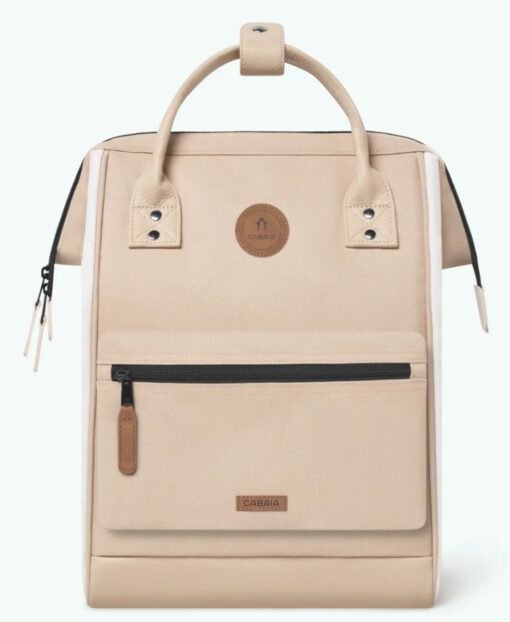 MOCHILA -BOLSO CABAIA ARCACHON ref-CAB637HCPQ-TWO POQUETS Tonos beige