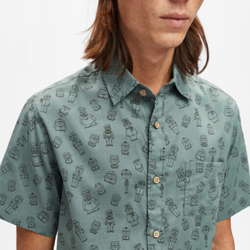 Camisa HYDROPONIC Manga corta Hombre SOUTH PARK REF-22036-SP BLEND SH blue sprunce-verde
