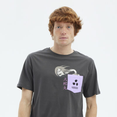 Camiseta HYDROPONIC manga corta OROCHIMARU SS Ref-NA005-01 charcoal-gris y rosa