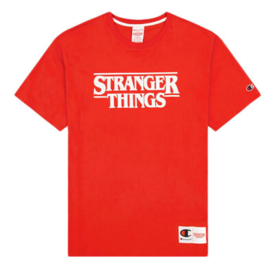 Camiseta CHAMPION STRANGER THINGS manga corta ref-217791 cha rs033 FER RED-rojo y blanco