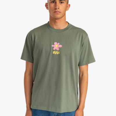 Camiseta RVCA Hombre manga corta HAND PICKED SS TEE Ref.EVYZT00193 -verde khaki
