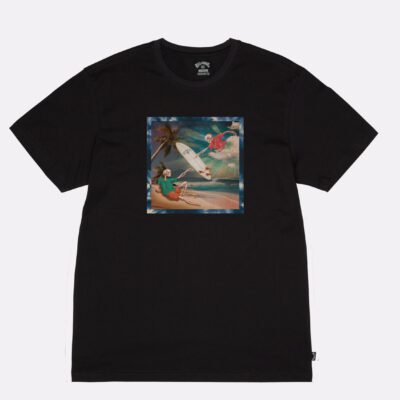Camiseta BILLABONG para hombre manga corta BASH SS ref-S1SS75BIP0 negro con dibujo frontal
