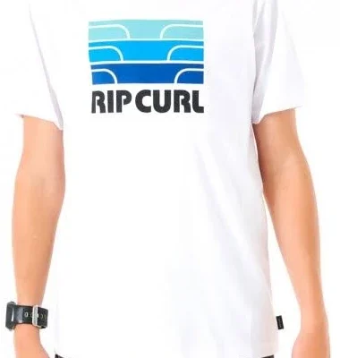 Camiseta Hombre RIP CURL manga corta SURF REVIVAL waving REF-03NMTE-optical white-blanco