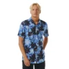 Camisa RIP CURL de Manga corta BARREL KILLA Ref. 030MSH Blue yonder- estampada de flores