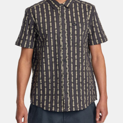 Camisa RVCA Manga Corta Hombre AVACATIONIST SS Ref. AVYWT00495 gris -estampado en rayas verticales