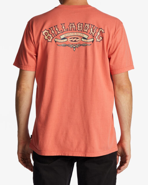 Camiseta BILLABONG para hombre manga corta (DARK CORAL) SS WW ref-ABYZT01707 Rosa coral