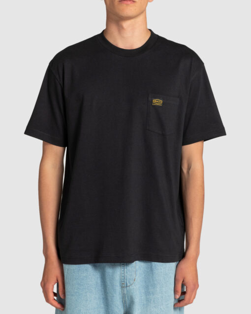 Camiseta RVCA Hombre manga corta AMERICANA POCKET SS TEE ref-EVYZT00127 negro