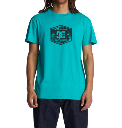 Camiseta DC Shoes manga corta para hombre DC Chain Link (gpf0) Ref. EDYZT04279 verde logo negro