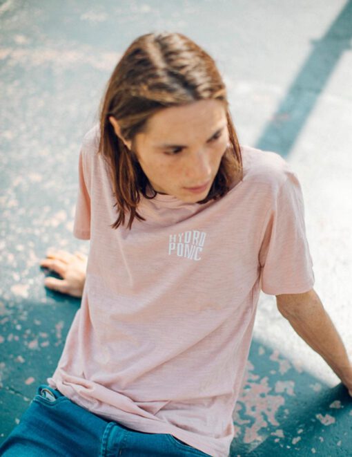 Camiseta HYDROPONIC hombre divertida manga corta NICE TRY SS 21011-Rose cloud -rosa salmón