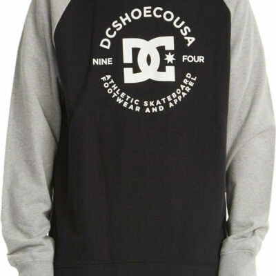 Sudadera DC SHOES Hombre Cuello redondo STAR PILOT HEATHER GREY/BLACK (xkks) Ref. ADYFT03263 negra y gris